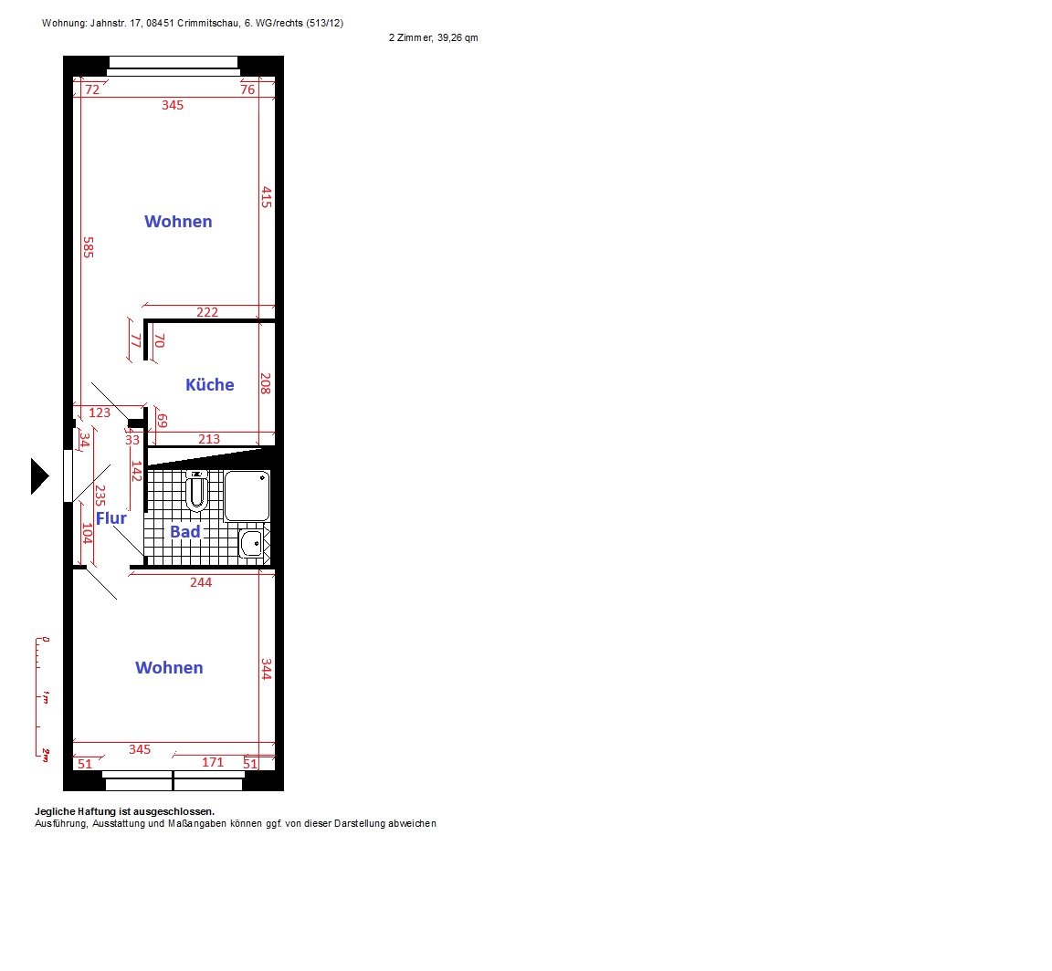 Kleine 2-Raum-Wohnung mitten in Crimmitschau | 39,26 m² - Photo 2